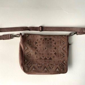 Viola Castellani Milano Taupe Leather Crossbody